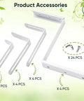 Adjustable Planter Box Bracket Set For Decks And Fences, Heavy Duty Flower Box Holders With Window Box Hooks and screws