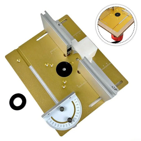 Heavy Duty Rustproof Aluminum Router Table Insert Plate For Woodworking Pros With A Smooth Operator Finish And Next Level Wear Resistance For A Top Shelf Shop Upgrade, 240x200 mm with adjustable gauge.