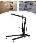 Folding Hydraulic Engine Hoist Cherry Picker 2 Ton durable carbon steel crane lifting equipment with adjustable arm.