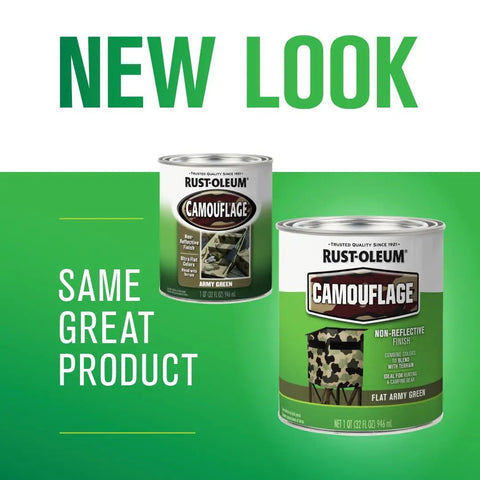 Specialty Camouflage Paint Quart Flat Army Green Water Based Non Reflective Finish Dries To Touch In 30 Minutes Pack Of 1