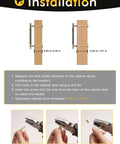 Installation guide for Antique Brass Knurled Cabinet Pulls 5 Inch Center To Center Solid Brass Handles with drilling instructions.