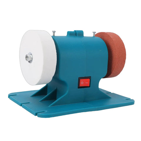 Sick Mini Bench Grinder Hitting 6000 Rpm With Dual 36 And 60 Grit Wheels for tool sharpening and rust removal.