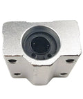 Pro Grade 2pcs SC10UU Linear Motion Ball Bearing Slide Block Bushing, front view showcasing smooth glide feature and sealed design.