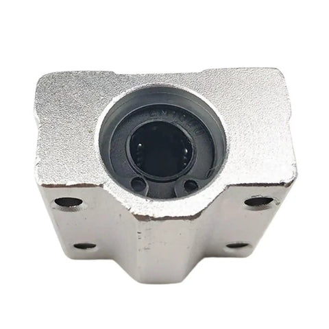 Pro Grade 2pcs SC10UU Linear Motion Ball Bearing Slide Block Bushing, front view showcasing smooth glide feature and sealed design.