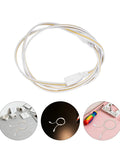 LED Tube Lamp Wire With 3 Pin Double End Connector Flexible Power Extension Cable For Under Cabinet Lights And Tube Lights Durable Indoor Workshop Power Supply Easy Install Safe Long Lasting. White cord with 3-pin ends