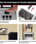 Black Outdoor Key Lock Box With Push Button Combination For Easy Key Hiding And Sharing, installation steps and use
