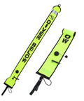 High Visibility Surface Marker Buoy For Diving And Freediving, Inflatable SMB With Reflective Strip And Dive Flag, 6 Foot Long Scuba Signal Tube