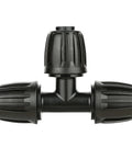 Three Way Lock Tee Barbed Irrigation Fittings For Half Inch Tubing, Leak-Proof Garden Drip Hose Connectors, 10 Pack