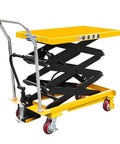 Super Smooth Operation Mobile Scissor Lift Table Featuring Foot Controlled Hydraulic Pump Ergonomic Handle Rock Solid Grip