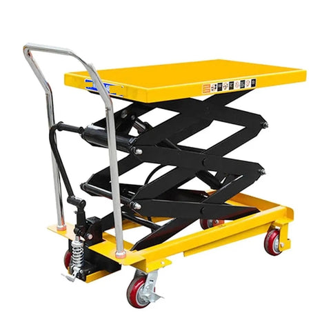Super Smooth Operation Mobile Scissor Lift Table Featuring Foot Controlled Hydraulic Pump Ergonomic Handle Rock Solid Grip