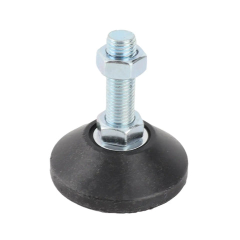 Close-up of Two Pack Heavy Duty Threaded Leveling Feet M16 Furniture Glides 330 Lb Each Adjustable Height Anti Vibration Floor Protectors