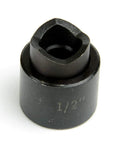 One Half Inch Conduit Punch And Die For Hydraulic Knockout Driver Kit, 0.86 inch hole, fits 0.430 inch draw studs, no threads, on white