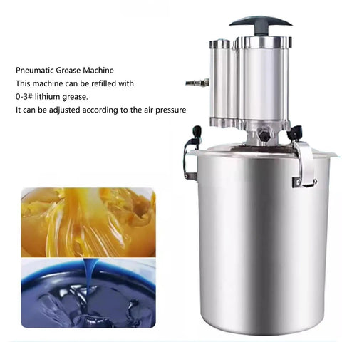 Heavy Duty Pneumatic Grease Pump With Five Foot Air Hose And Swivel Nozzle For Quick Grease Monkey Jobs And Field Machinery Care with 12L tank.