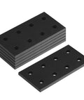 Six Flat Joining Plates For 1010 T Slot Aluminum Profiles Eight Hole Ten Series Straight Plates In Black Aluminum 6061