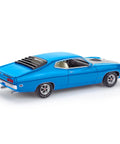 1970 Ford Torino Cobra Model Car Kit 1:25 Scale 128 Piece Skill Level 4 Featuring Big Block 429 Cobra Jet V8, rear view with louvers