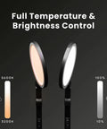 LED Desk Lamp For Home Office With Dimmable Brightness And Adjustable Color Temperature USB Charging Port on dark background.