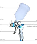 Built Different Heavy Duty Hvlp Paint Sprayer Gun With Swappable Nozzles And 600 Ml Cup showing 600ml cup, trigger, and nozzle details.