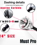 All Thread Repair Bit For Drill And Chamfering Deburring External Chamfer Tool, Thread Cleaner For 3 To 19 mm Bolts