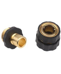 Set Of 6 Aluminum Garden Hose Quick Connectors With Male And Female Couplers, 3/4 Inch US Thread, No Leaks, Easy On Off, Rubber Grips