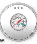 Top view of a thermometer on Gooseneck Kettle With Thermometer 34oz Stainless Steel Pour Over Coffee Maker And Tea Kettle.