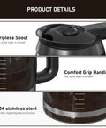 12-cup glass carafe replacement for Ninja CE251/CE201 series; dripless spout and comfort-grip handle