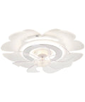 Ceiling Fan with Light 18.5 Inch Smart Control Acrylic for Bedroom Living, featuring a sleek flower design and translucent blades.