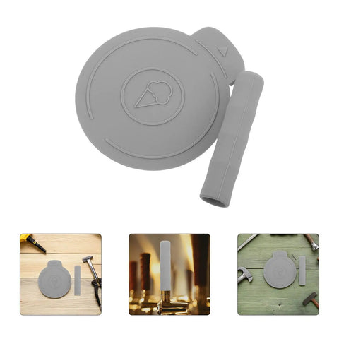 Two Pack Silicone Ice Cream Maker Sleeves For Creami Series Soft Storage Containers, Leakproof Dustproof Guard, Grey