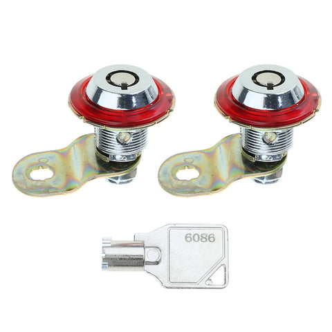 Arcade Game Cabinet Door Locks Set Of 3 For Jamma Machines with chrome locks and key, anti-theft design for multiple door types.