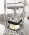 Straight Up Premium Style Push Block Replacement For Nemco 55500 Vegetable Dicer And 55450 French Fry Cutter Safety Feed Paddle in use