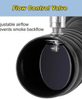 Flow control valve of Real Deal Heavy Duty Shop Grade Flexible Swing Articulated Fume Extraction Arm for adjustable airflow.
