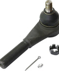 Chevy Blazer 4x4 Front Inner Tie Rod End Replacement And Steering Drag Link Beefed Up Direct Fit OE Grade Steering Arm End For GMC Compatibility Rugged Off Road Reliability, black steel tie rod end with castle nut and cotter pin