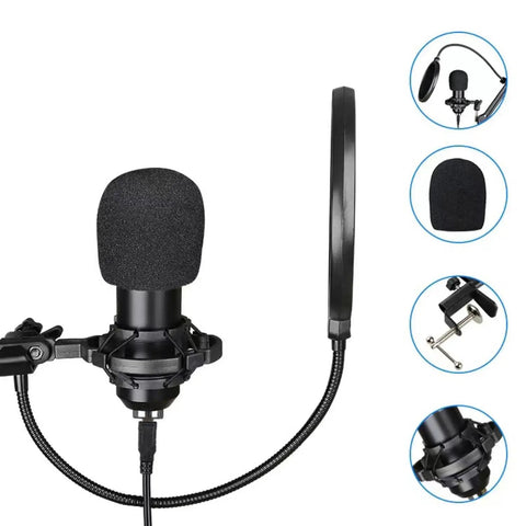 F998 Podcast Gear Bundle For TikTok And YouTube Vlogs Audio Interface And Soundboard BM800 Condenser Microphone with pop filter