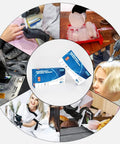 Hella Tough Black Nitrile Disposable Gloves With Killer Textured Grip And 5 Mil Puncture Resistance Latex Free Cleaning Gloves For Industrial And Household Tasks One Hundred Count Large Size being used for various tasks.