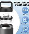 Chug Cap Replacement Screw Top Lid For Rambler Bottle 18oz 26oz 36oz 64oz Built Tough Durable BPA Free Cap Cover Water Bottle Part Accessory Leak Proof Design