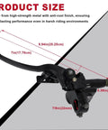 Universal Left Hydraulic Brake Master Cylinder For Seven Eighths Inch Handlebars On Moto ATV Pit Bike Dirt Bike GY6 Engine 50cc To 250cc With Durable Alloy Lever, front view highlighting size and material details.