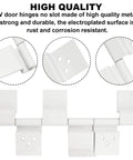High-quality RV Door Hinge Replacement 198295 Hinge Assembly White Two Pack for Entry Door Upgrade, close-up view