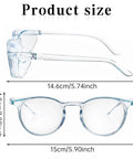 Size dimensions of Two Pack Anti Fog Safety Glasses Goggles Set With Blue Light Blocking And UV Protection Dust Proof Protective Eyewear
