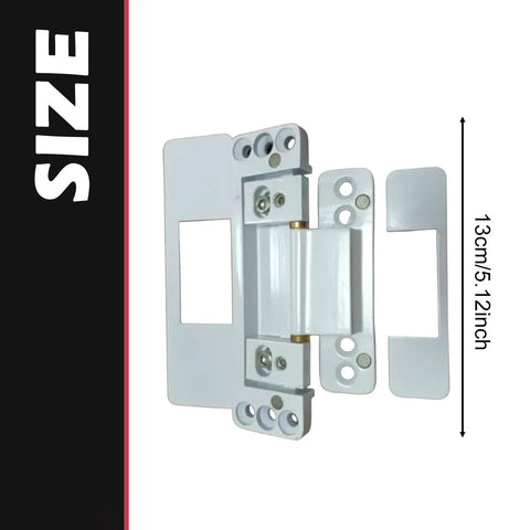 Hidden Door Hinge Invisible Concealed Pivot Adjustable Thickened Hardware white metal construction 13cm