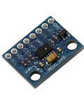 Two Pack ADXL345 Digital 3 Axis Accelerometer Tilt Module With I2C And SPI Ultra Low Power For Arduino Makers 3 5 Volt Compact 20 By 15 Millimeter Pin Headers Included Gravity Sensor, blue PCB
