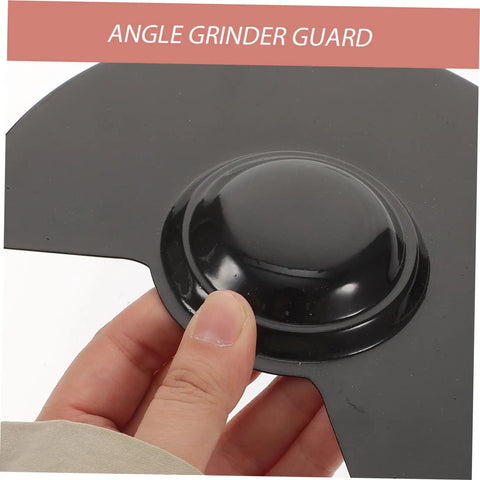 Close-up of black angle grinder guard component from Grinding Machine Safety Cover And Bench Guard Replacement Shield Kit.