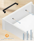 Matte Black Cabinet Pulls Pack Of 20, 5 Inch Length, 128mm hole center, showing installation on a drawer with screws
