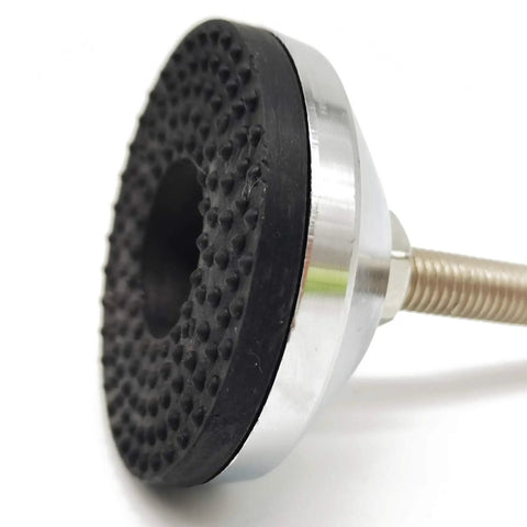 Beefy 4 Inch Adjustable Leveling Feet Set For Furniture, Machinery, Cabinets, And Workbenches, Rugged Carbon Steel, Close-up
