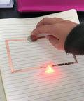 Person demonstrating Copper Foil Tape With Conductive Adhesive, 4 Rolls In Sizes 0.2, 0.24, 0.3, 0.4 Inch, 22 Yards Each