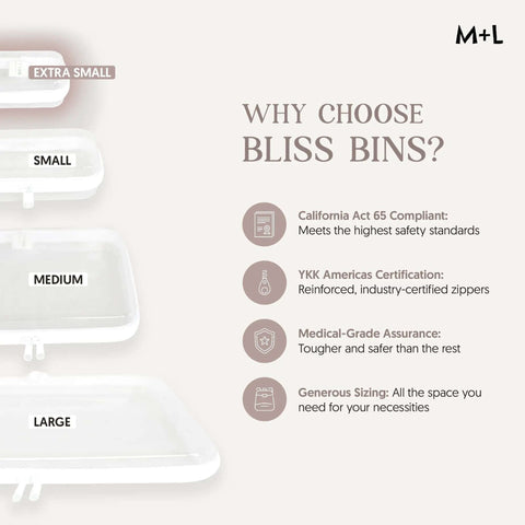 Top Shelf Hard Sided Clear Zipper Boxes For Quick Storage And Road Trips, Nail The Mess With BPA Free Plastic Pencil Case And Toiletry Bag, Hella Durable Two Piece XS Bundle with various sizes displayed.