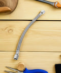 Two Pack Air Compressor Hose Replacement with Aluminum and Stainless Steel Tubes, Safety Valve, Heavy Duty Industrial Use