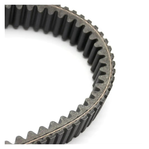 Premium V-Drive Belt For Yamaha T-Max500 And XP500 Motorbike Transmission Replacement Part, close-up of toothed outer edge.