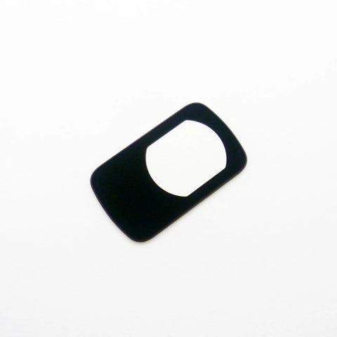 Camera Lens Glass Cover Replacement for DJI Mavic Mini and Mini SE Drone, Crystal Clear Glass Shield shown flat on surface.