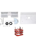 Rock Solid Manual Router Lift For Woodworking Tables Featuring 51 Millimeter Lifting Stroke Universal Router Mount System parts layout