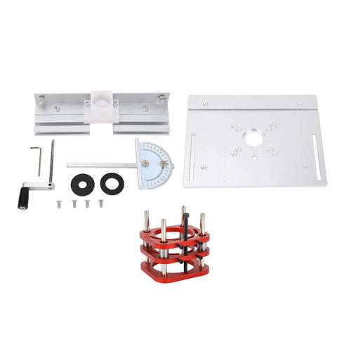 Rock Solid Manual Router Lift For Woodworking Tables Featuring 51 Millimeter Lifting Stroke Universal Router Mount System parts layout