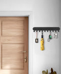 Two Pack Wall Key Holder With Ten Hooks Each No Drill Self Adhesive Key Rack For Living Room Kitchen Bathroom And Garage
